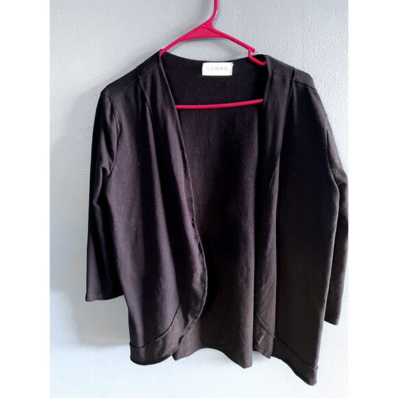 Nommo Black Unfinished Edges Cardigan 100% Cotton - Picture 1 of 7
